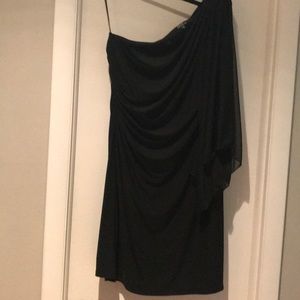 Dress one shoulder in black size 14